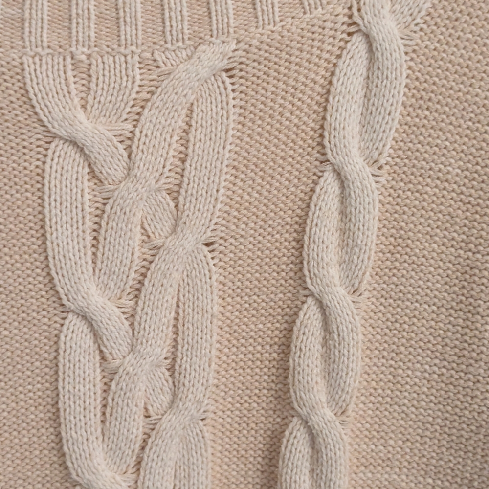 Rafaella Cream Ribbed Knit LS Sweater - Picture 7 of 8